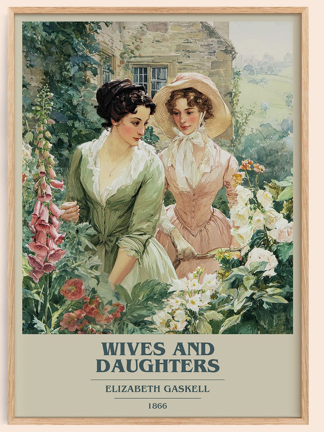 Wives And Daughters Book Cover Poster by Elizabeth Gaskell