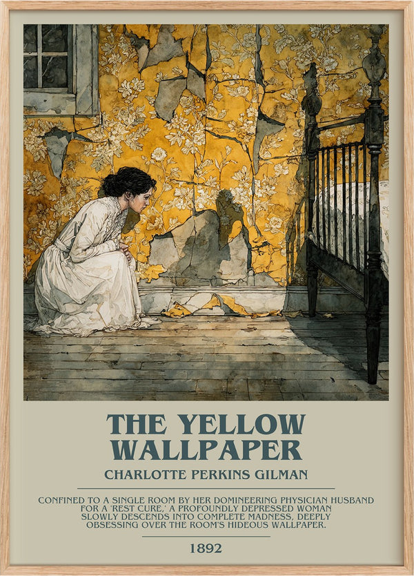 The Yellow Wallpaper Bookish Wall Art by Charlotte Perkins Gilman