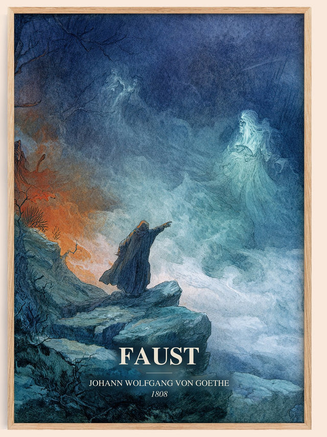 Faust Book Watercolour Illustration by Johann Wolfgang Von Goethe