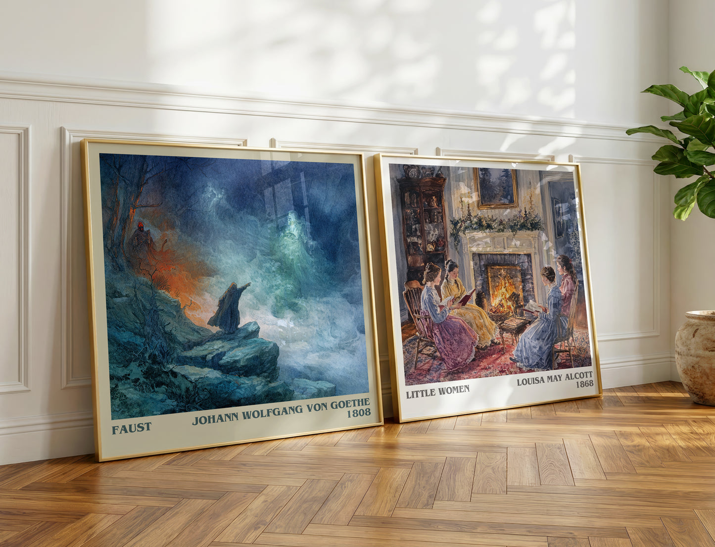 Faust literary print on bookshelf – Johann Wolfgang Von Goethe fan gift