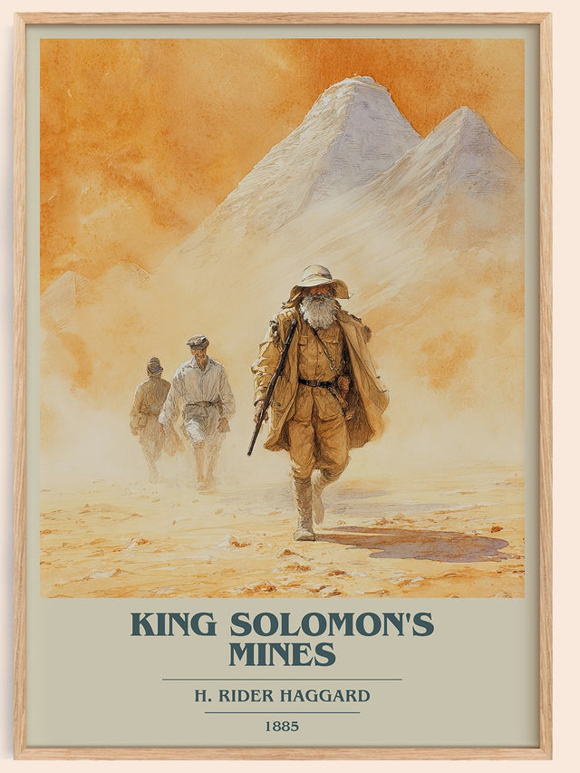 King Solomon's Mines Book Cover Poster by H. Rider Haggard