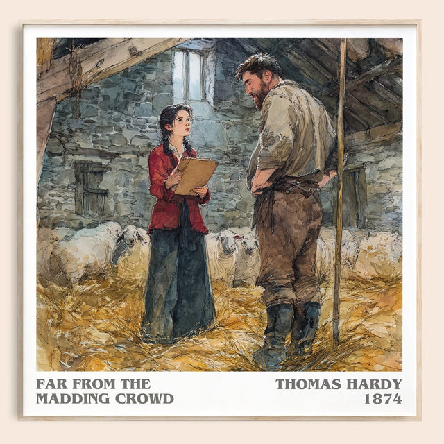 Far from the Madding Crowd Literary Art Print by Thomas Hardy