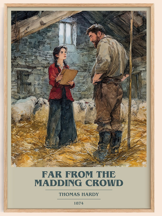 Far from the Madding Crowd Book Cover Poster by Thomas Hardy