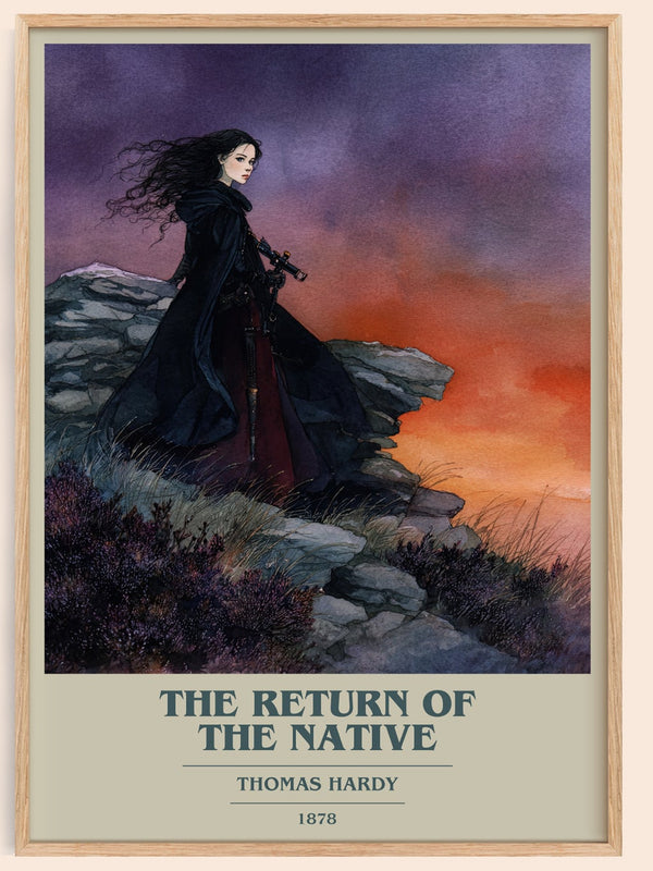 The Return of the Native book cover book poster by Thomas Hardy – framed literary art print