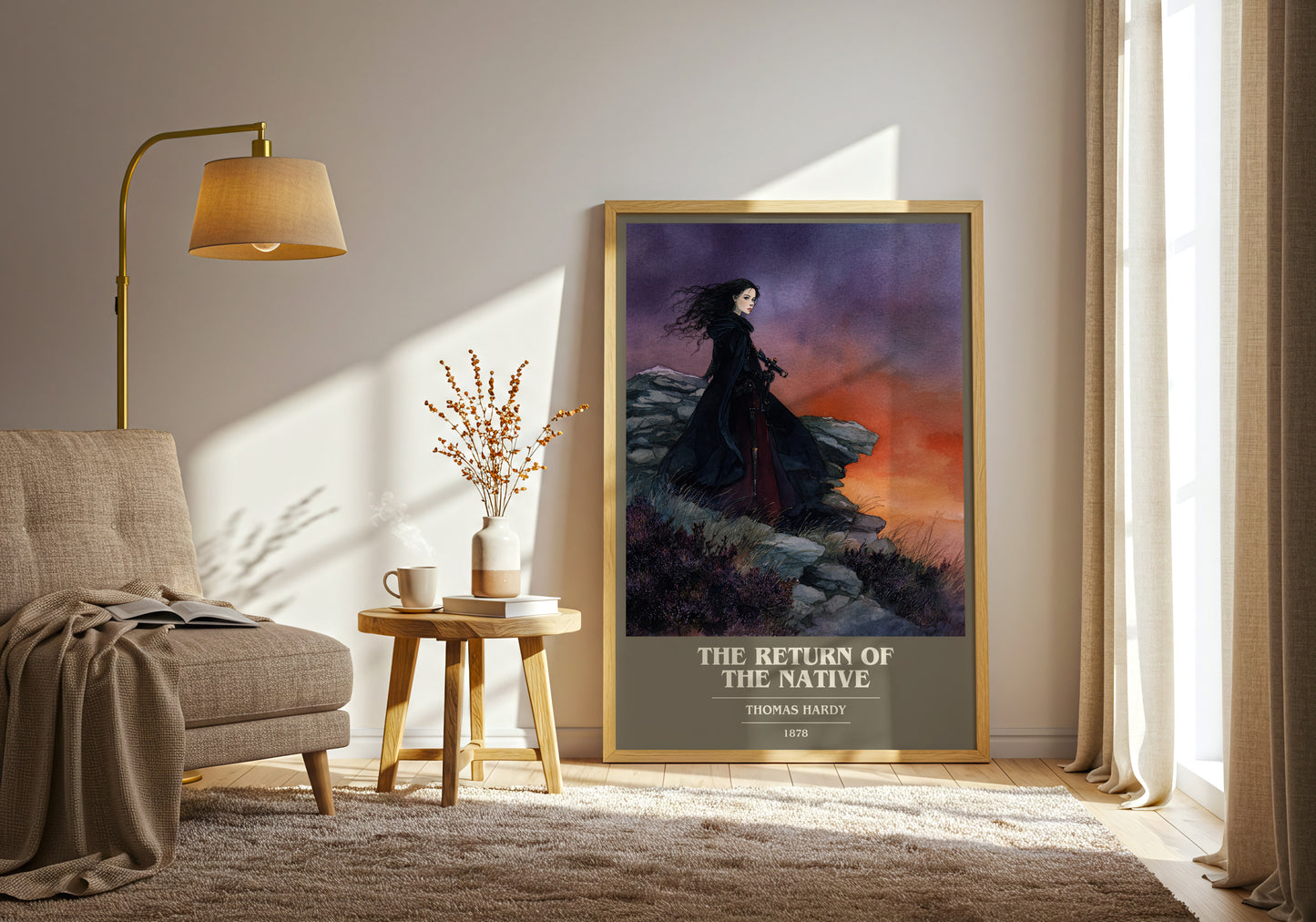 The Return of the Native book cover print on bookshelf – Thomas Hardy fan gift