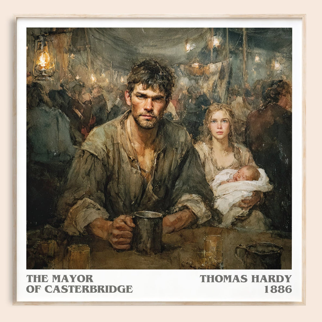 The Mayor of Casterbridge literary book poster by Thomas Hardy – framed literary art print