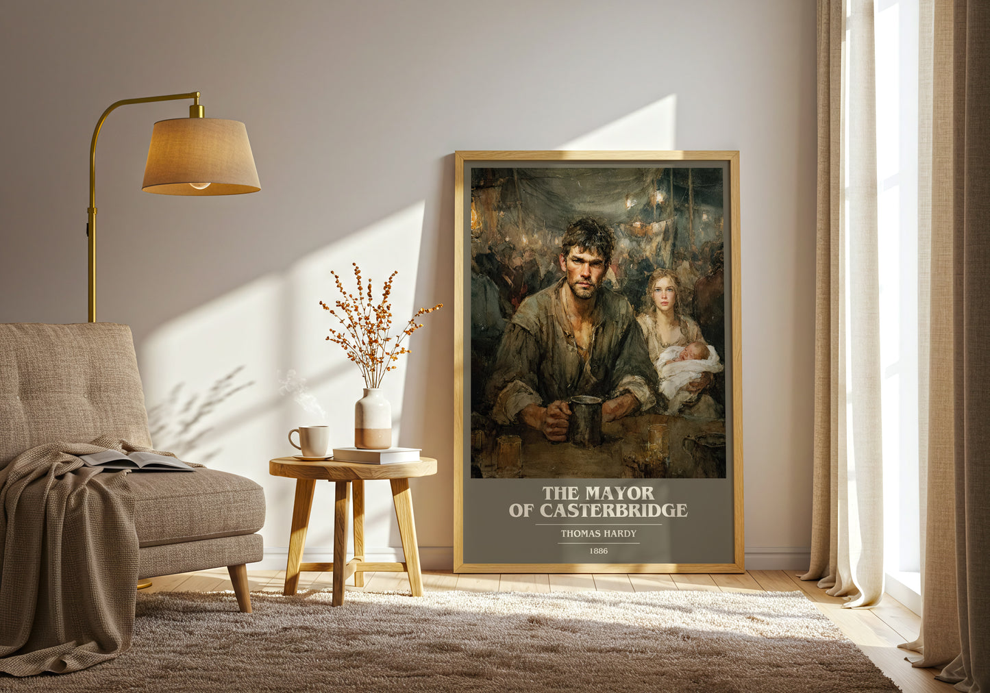 The Mayor of Casterbridge book cover print on bookshelf – Thomas Hardy fan gift