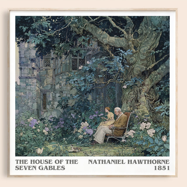 House of the Seven Gables Literary Art Print by Nathaniel Hawthorne