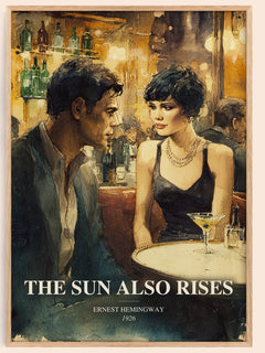The Sun Also Rises Book Watercolour Illustration by Ernest Hemingway
