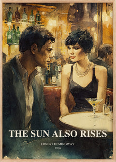 The Sun Also Rises Book Watercolour Illustration by Ernest Hemingway