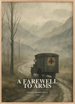 A Farewell To Arms Book Watercolour Illustration by Ernest Hemingway