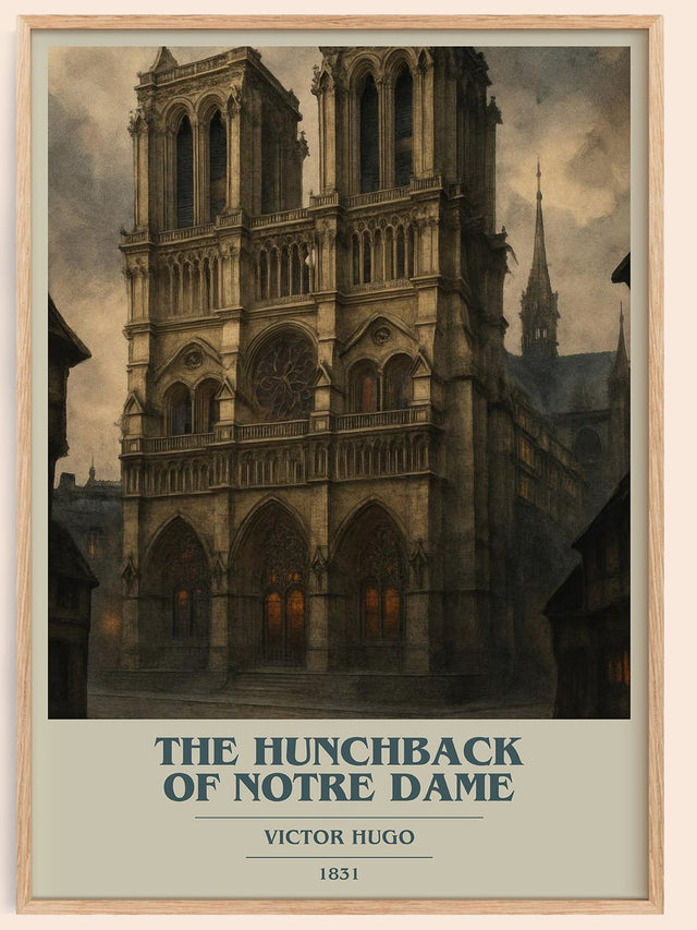 The Hunchback of Notre Dame Book Cover Poster by Victor Hugo