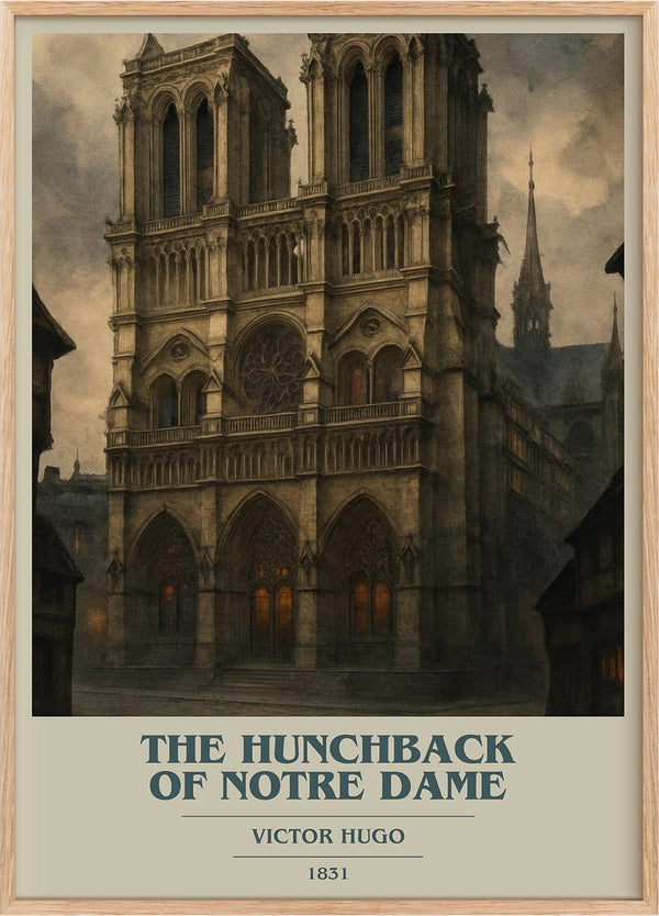 The Hunchback of Notre Dame Book Cover Poster by Victor Hugo
