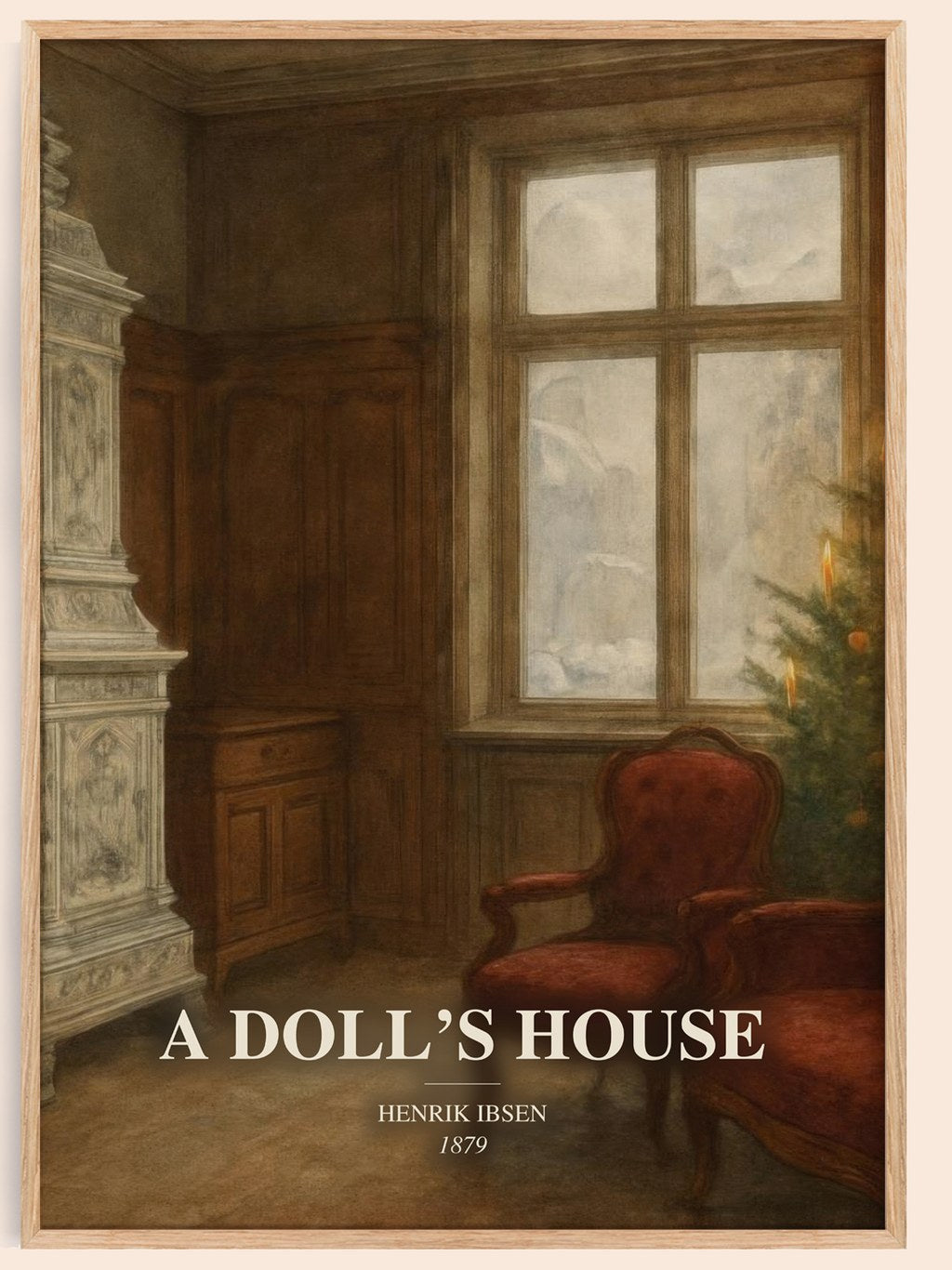 A Doll’S House watercolour book poster by Henrik Ibsen – framed literary art print