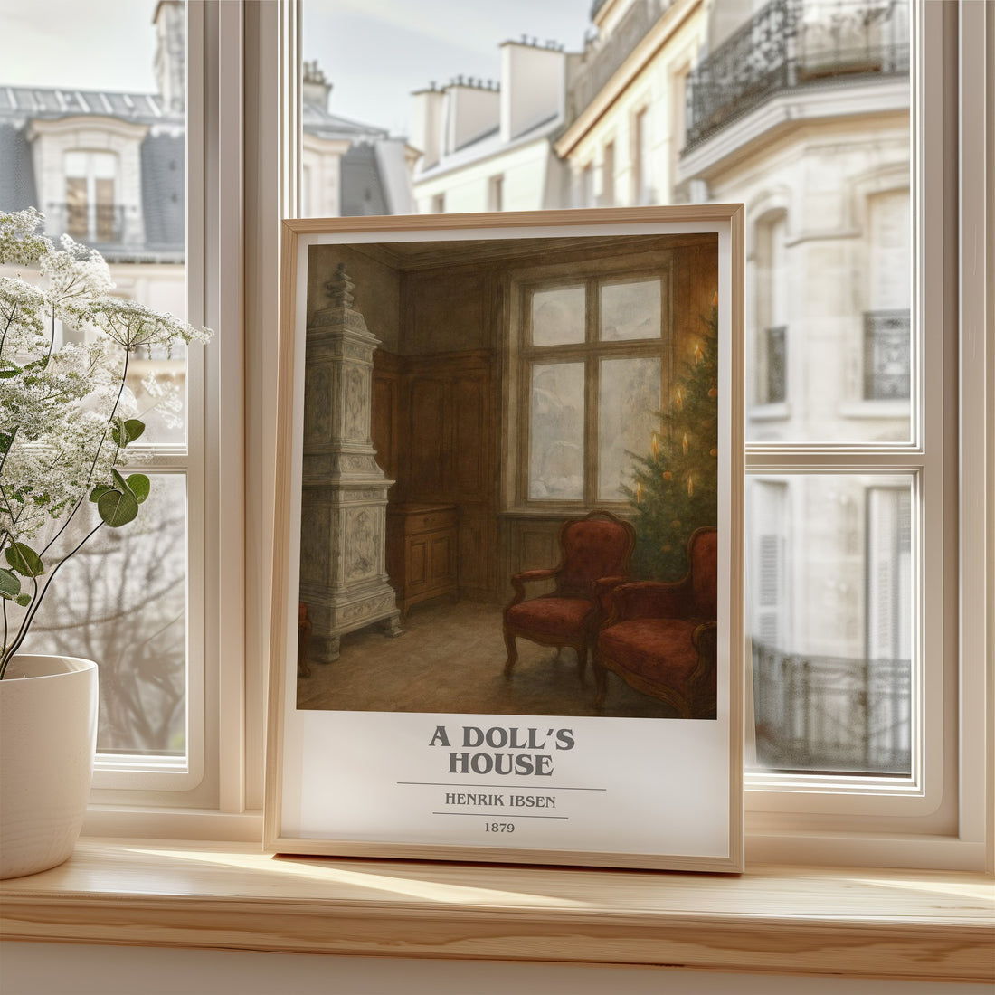 A Doll’s House Book Cover Poster by Henrik Ibsen – framed print by a bright window