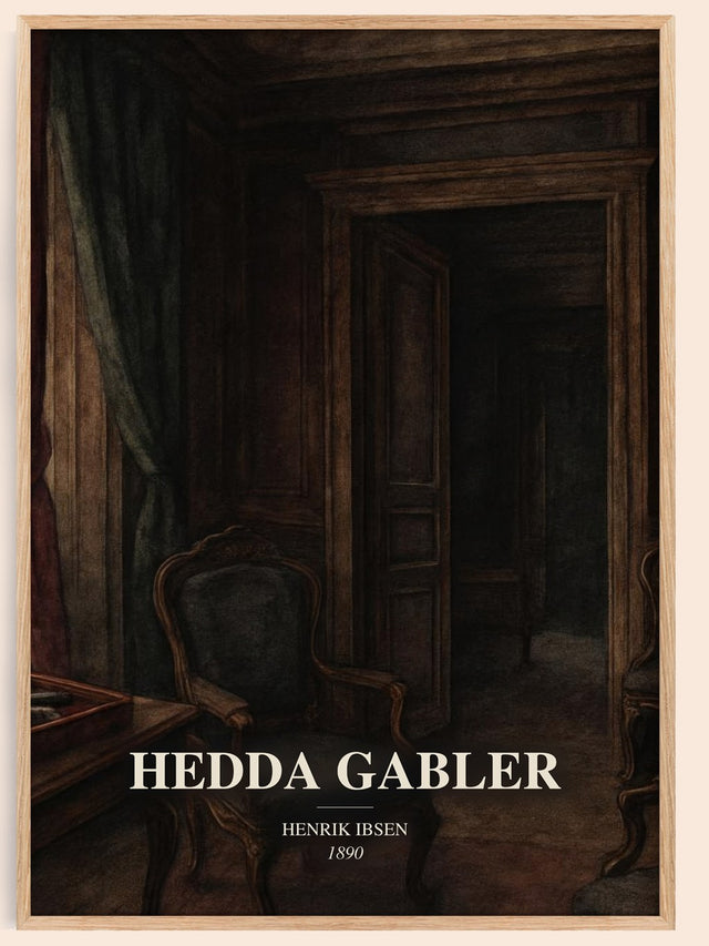 Hedda Gabler Book Watercolour Illustration by Henrik Ibsen