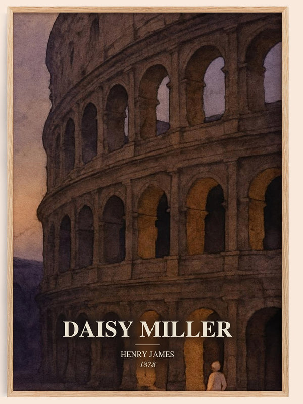 Daisy Miller watercolour book poster by Henry James – framed literary art print