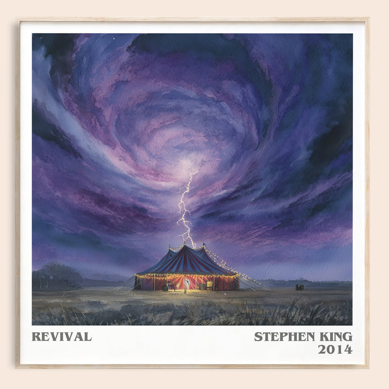 Revival literary book poster by Stephen King – framed literary art print