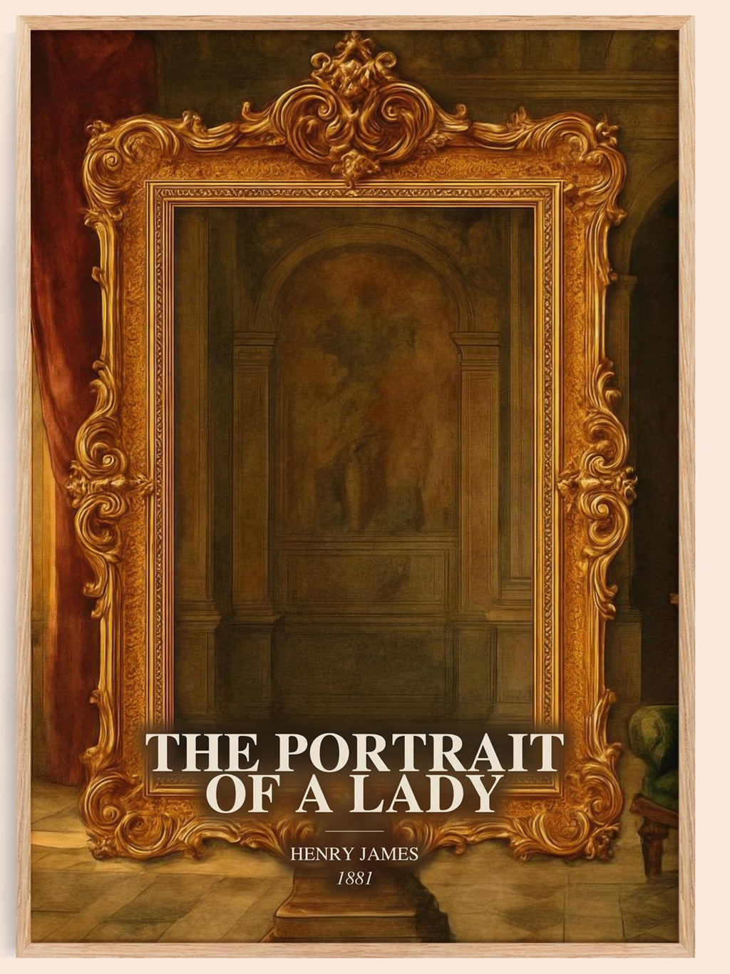 The Portrait Of A Lady watercolour book poster by Henry James – framed literary art print