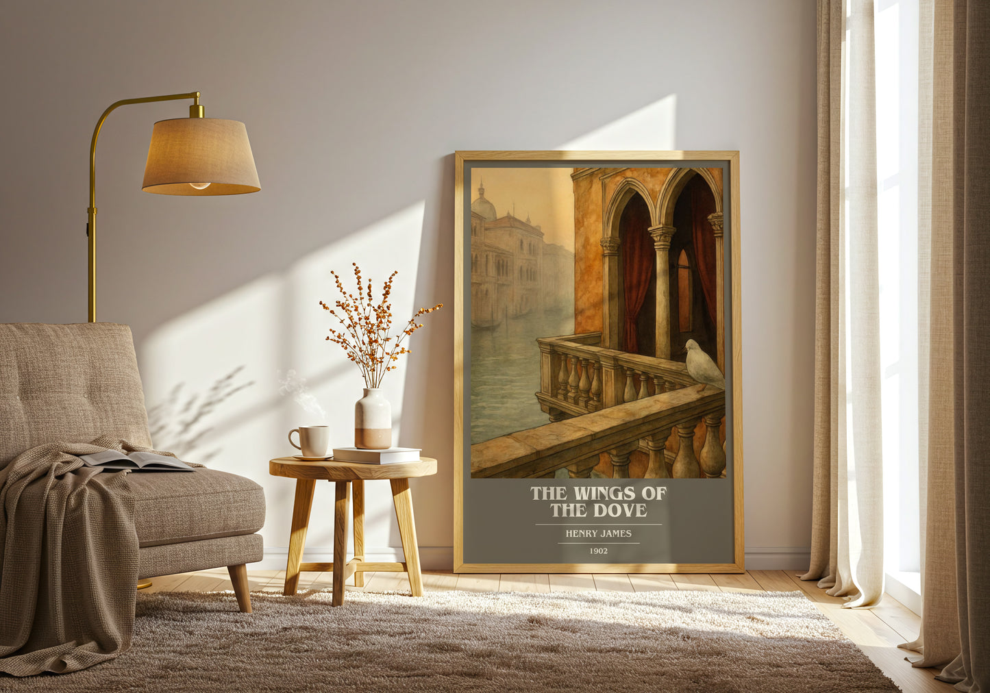 The Wings of the Dove book cover print on bookshelf – Henry James fan gift