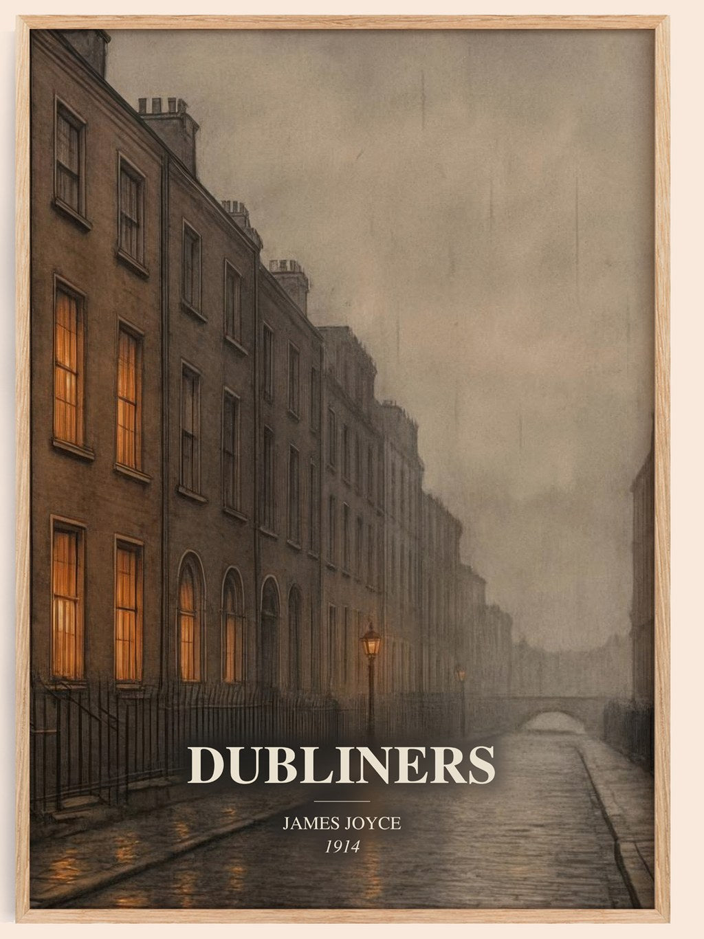 Dubliners watercolour book poster by James Joyce – framed literary art print