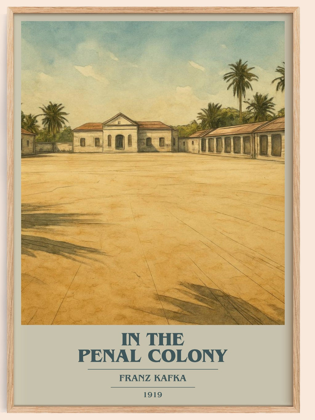 In the Penal Colony book cover book poster by Franz Kafka – framed literary art print