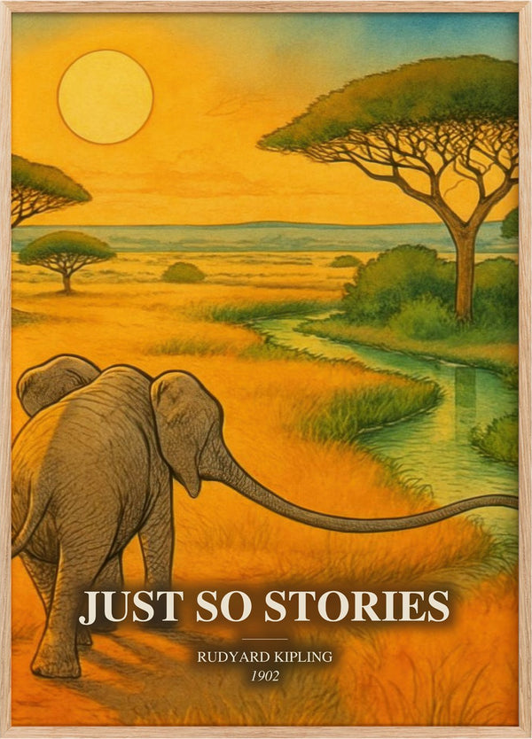 Just So Stories Book Watercolour Illustration by Rudyard Kipling