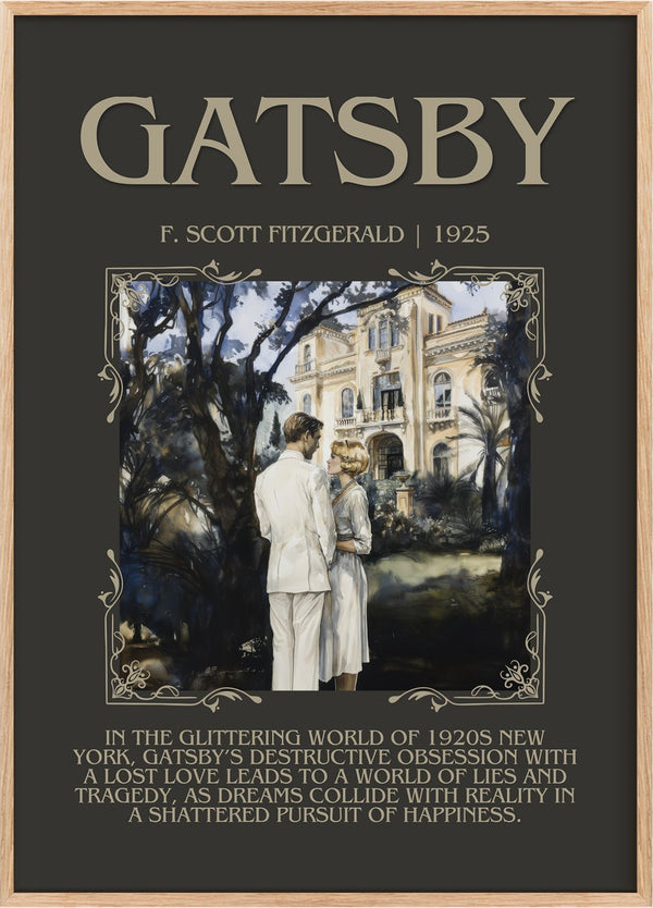 The Great Gatsby Minimalist Book Poster by F. Scott Fitzgerald