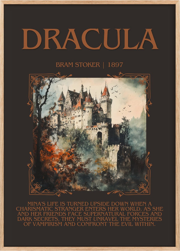 Dracula Minimalist Book Poster by Bram Stoker