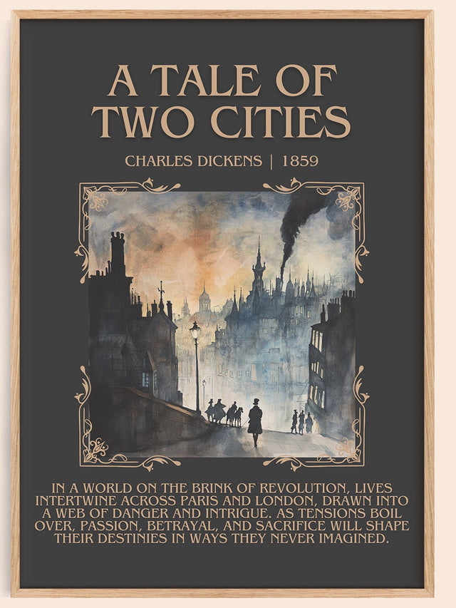 A Tale of Two Cities Minimalist Book Poster by Charles Dickens
