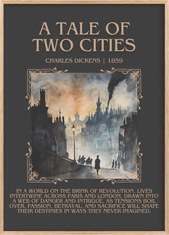 A Tale of Two Cities Minimalist Book Poster by Charles Dickens