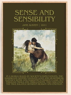 Sense and Sensibility Minimalist Book Poster by Jane Austen