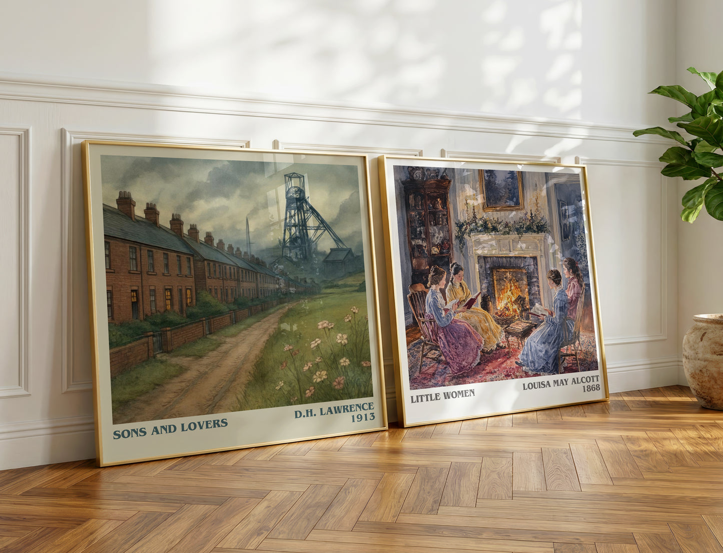 Sons And Lovers literary print on bookshelf – D.H. Lawrence fan gift