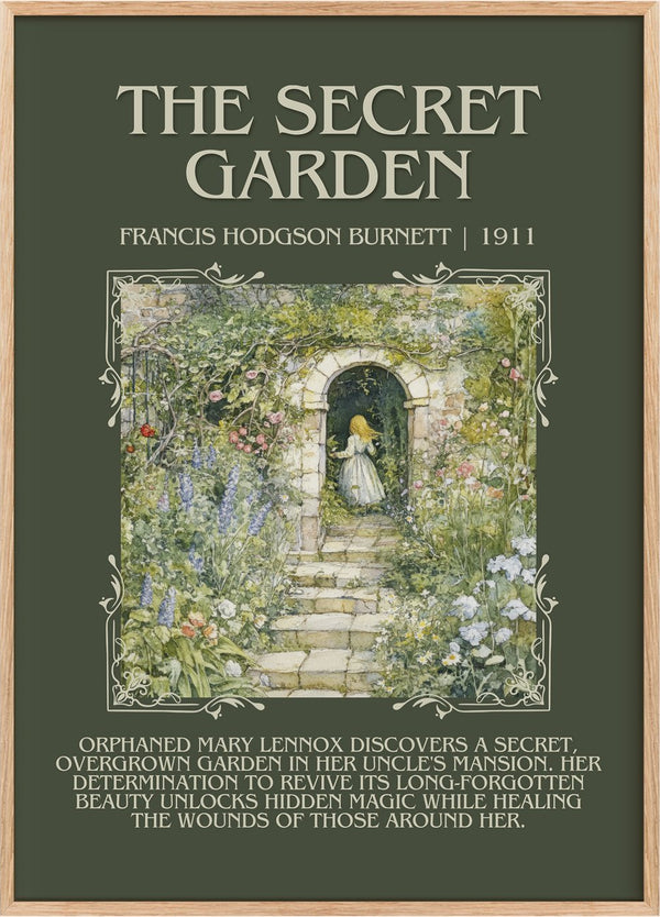 The Secret Garden Minimalist Book Poster by Frances Hodgson Burnett
