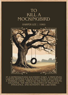 To Kill A Mockingbird Minimalist Book Poster by Harper Lee