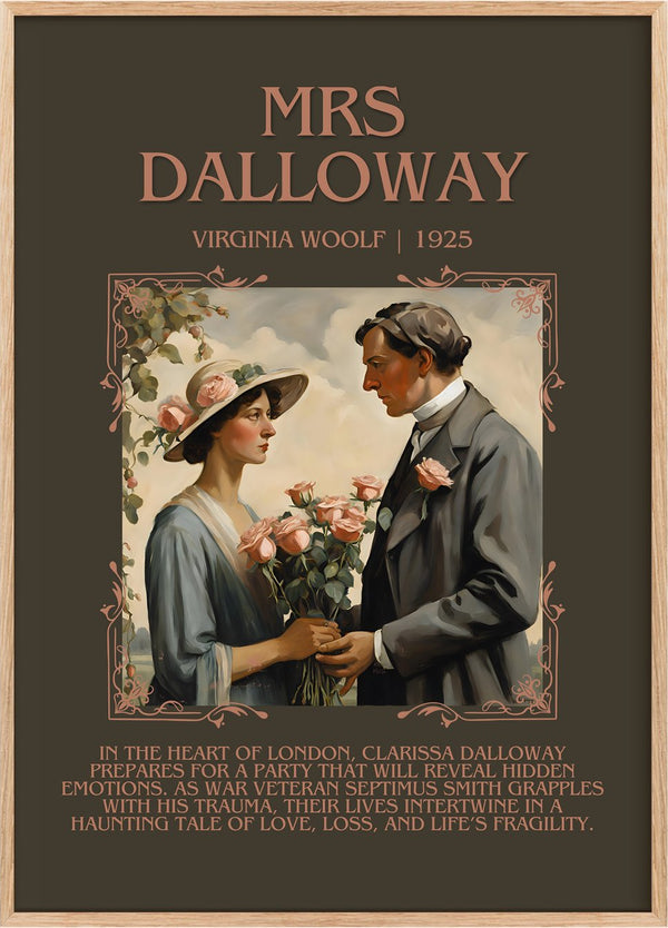 Mrs Dalloway Minimalist Book Poster by Virginia Woolf