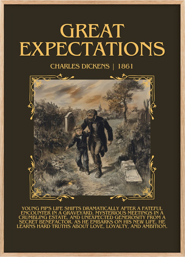 Great Expectations Minimalist Book Poster by Charles Dickens