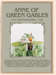 Anne of Green Gables Minimalist Book Poster by Lucy Maud Montgomery
