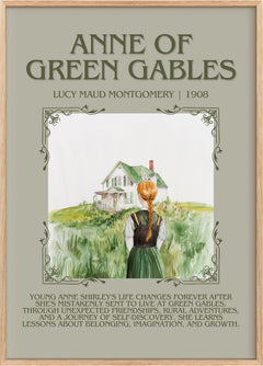 Anne of Green Gables Minimalist Book Poster by Lucy Maud Montgomery