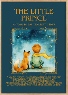 The Little Prince Minimalist Book Poster by Antoine de Saint-Exupéry