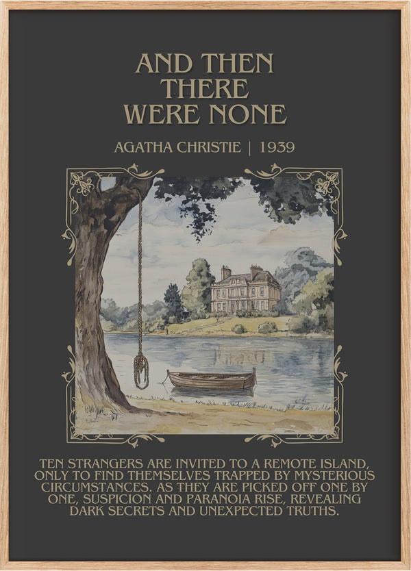 And Then There Were None Minimalist Book Poster by Agatha Christie
