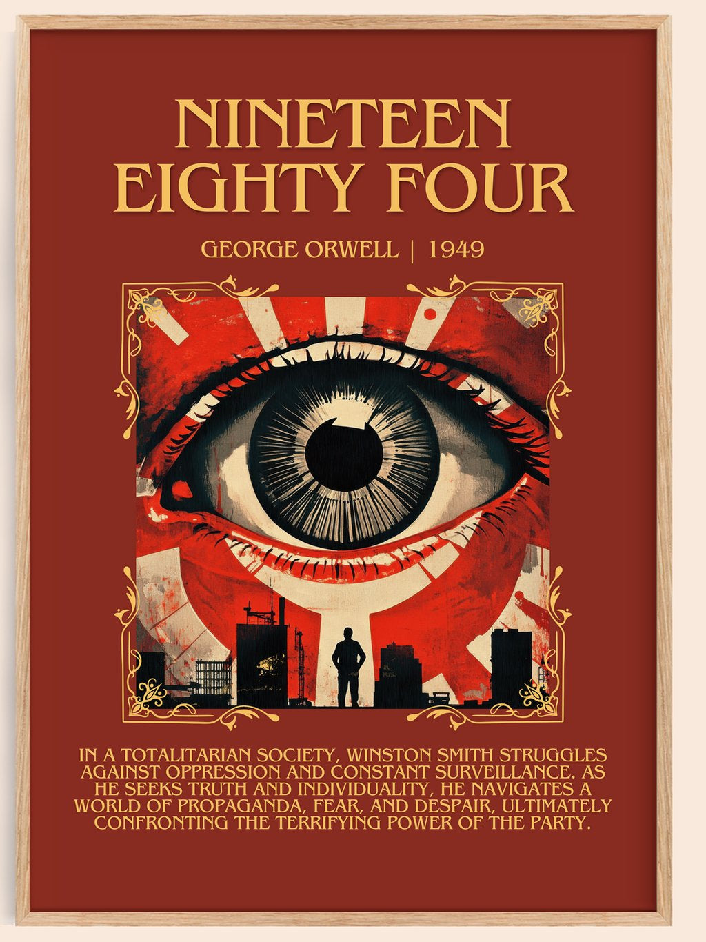 1984 Minimalist Book Poster by George Orwell – book poster