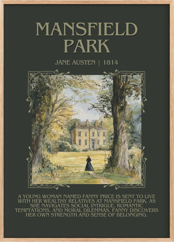 Mansfield Park Minimalist Book Poster by Jane Austen