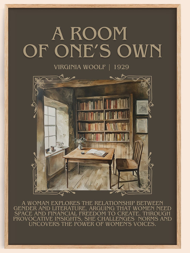 A Room Of One's Own Minimalist Book Poster by Virginia Woolf