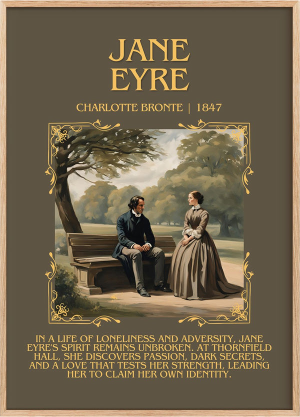 Jane Eyre Minimalist Book Poster by Charlotte Brontë