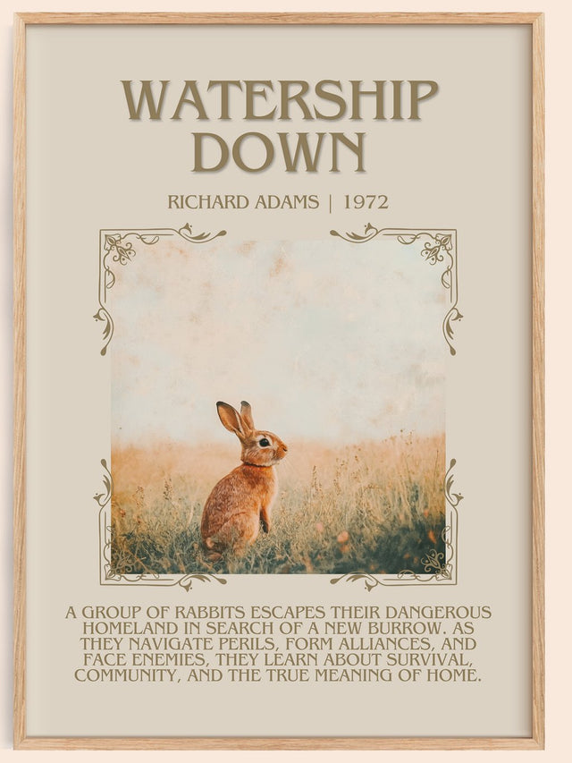 Watership Down Minimalist Book Poster by Richard Adams