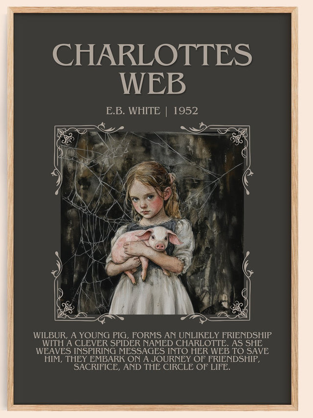 Charlotte's Web Minimalist Book Poster by E B White