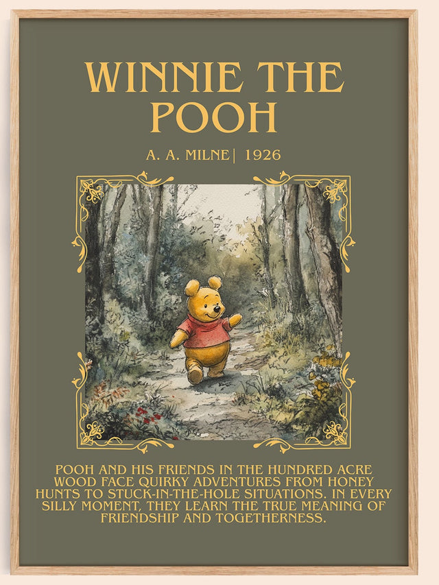 Winnie the Pooh Minimalist Book Poster by A. A. Milne
