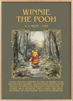 Winnie the Pooh Minimalist Book Poster by A. A. Milne