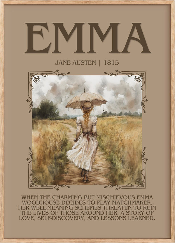 Emma Minimalist Book Poster by Jane Austen